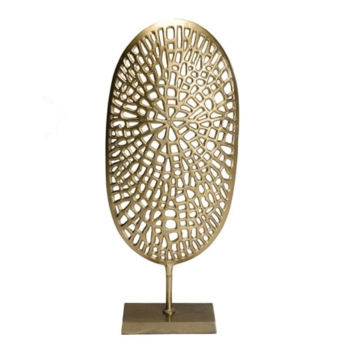 Décoration sculpture en aluminium doré - Collection Johan