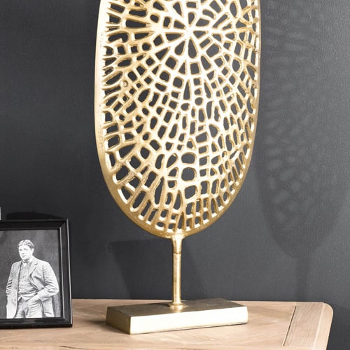 Décoration sculpture en aluminium doré - Collection Johan