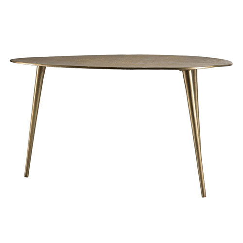 Table basse goutte d'eau en aluminium doré - Johan