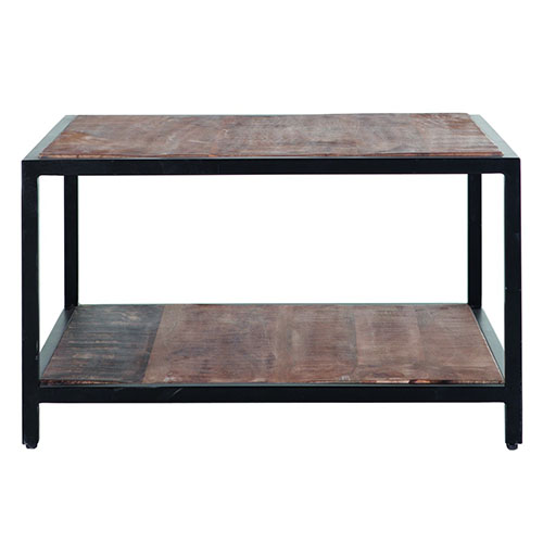 Table d'appoint 60x60 en manguier et métal - Collection Soho