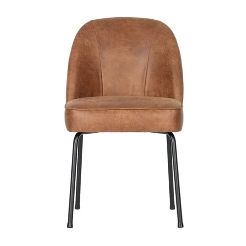 Chaise en cuir cognac - Collection Vogue - BePureHome