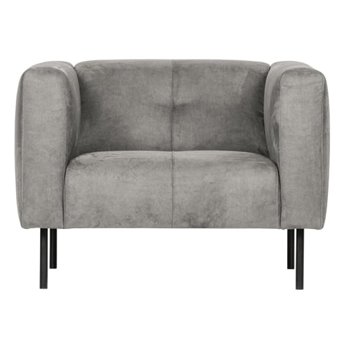 Fauteuil en simili cuir gris clair - Skin