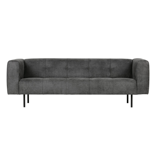 Canapé 2,5 places en simili cuir gris foncé - Collection Skin - Vtwonen