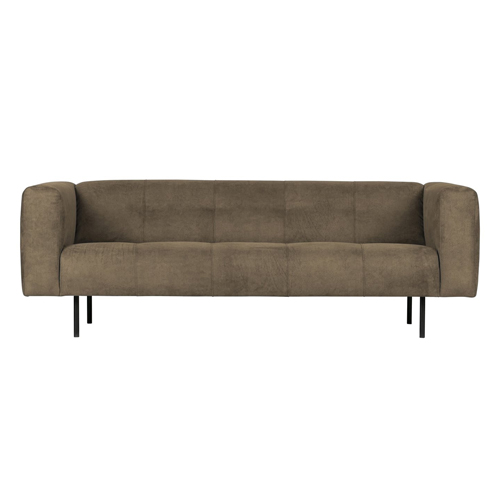 Canapé 2,5 places en simili cuir vert olive - Skin