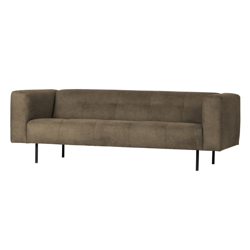 Canapé 2,5 places en simili cuir vert olive - Skin