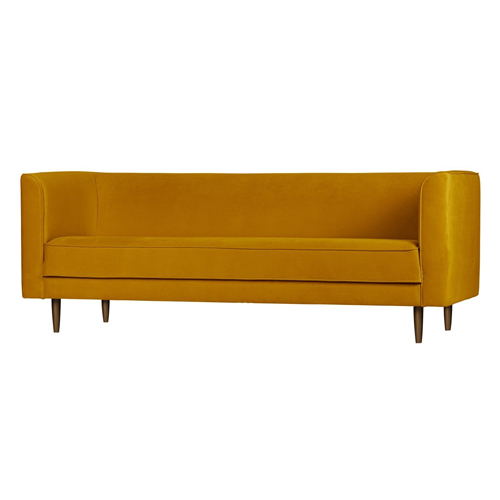 Canapé 3 places en velours ocre - Collection Studio - Vtwonen
