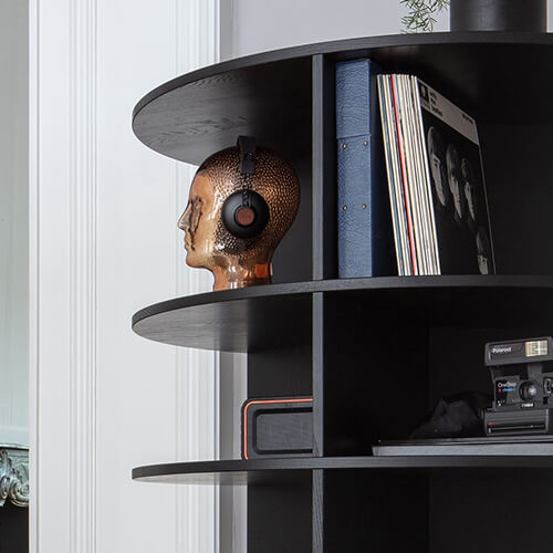 Bibliothèque en bois noir - Collection Trian - Woood