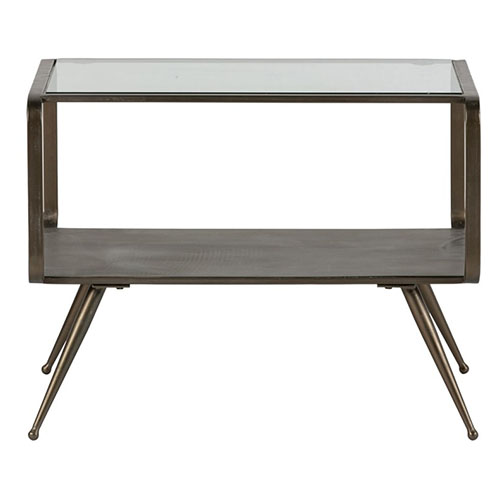 Table d'appoint en métal doré et verre - Collection Fancy - BePureHome