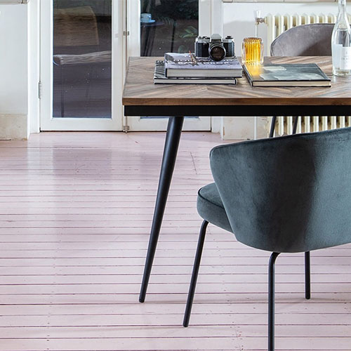 Lot de 2 chaises en velours bleu - Collection Admit - BePureHome