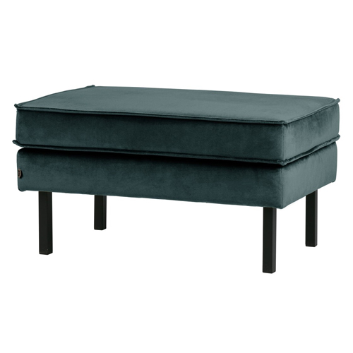 Petit banc en velours bleu - Rodeo