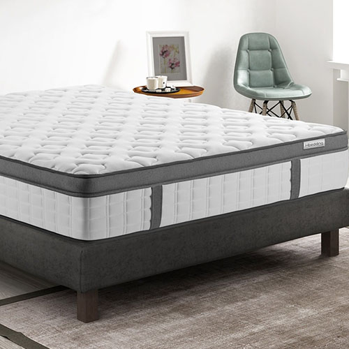 Ensemble matelas mémoire de forme + sommier 140x190 - 7 zones de confort - épaisseur matelas 25cm - Pur Confort