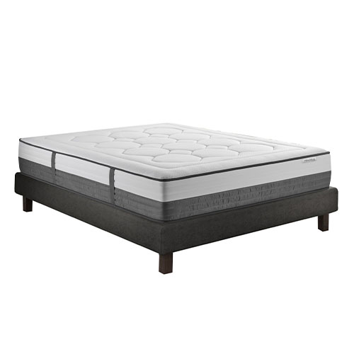 Ensemble mémoire de forme + sommier 140x190 Memo Graphene Hbedding - Particules de graphene - épaisseur matelas 30cm