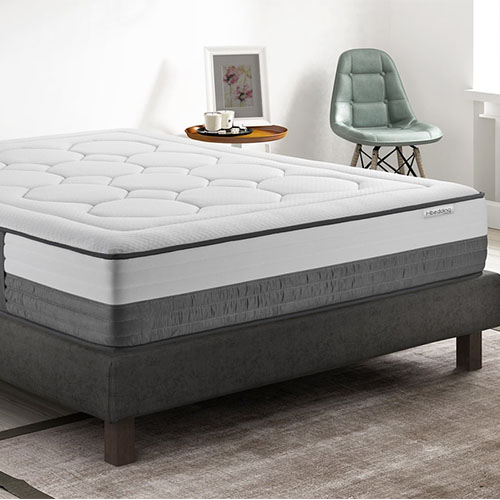 Ensemble mémoire de forme + sommier 140x190 Memo Graphene Hbedding - Particules de graphene - épaisseur matelas 30cm