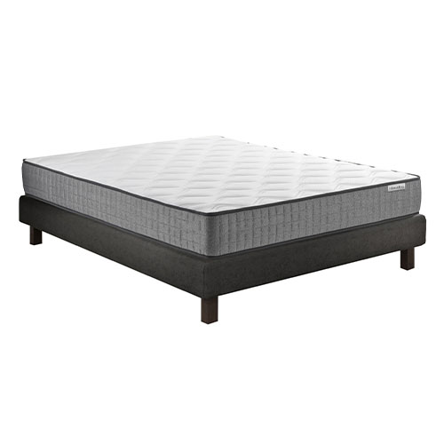 Ensemble matelas mémoire de forme + sommier 140x190 - 7 zones de confort - épaisseur matelas 21cm - Ergo Royal