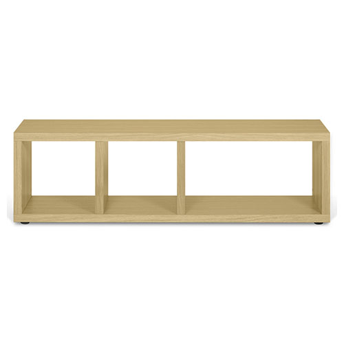 Meuble TV 3 niches en placage chêne - Collection Berlin - Temahome